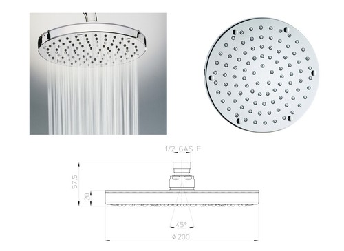 Soffione bossini oki tondo - soffione,