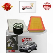 KIT TAGLIANDO FILTRI + OLIO PER NISSAN JUKE 1.6  86KW 117CV DAL 2012 ->