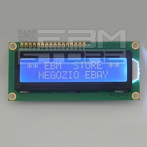 Display blu 16x2 lcd - blu,