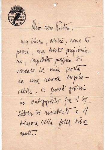 Gabriele annunzio lettera - d'annunzio,