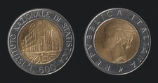 500 LIRE 1996 ISTAT - ITALIA