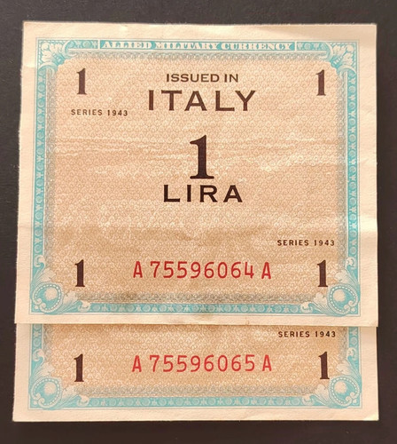 Lotto banconote italiane - italiane, 1