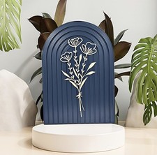 Detene Boho Tavola in Legno Decorativa Arcobaleno Legno Decorativo Pino con Fiori