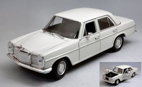 Mercedes 220 w115 white 24 - mercedes, 1:24