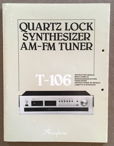 Accuphase 106 istruzioni - t-106,