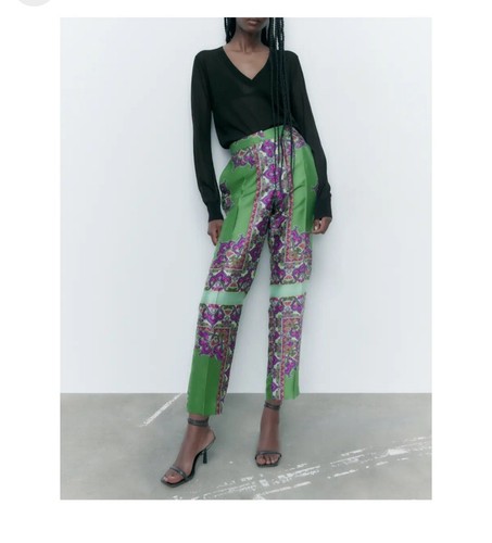 Zara printed satin effect high - zara,