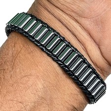 Bracciale perline tubo ematite