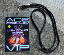 Kiss ACE FREHLEY Laminate Pass US Concert Tour 2012 VIP Lanyard Les Paul Pass