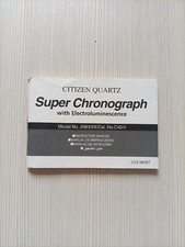 CITIZEN Quartz Super Chronograph Libretto istruzioni orologio CTZ-B6767