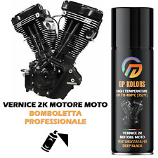Vernice Motore Moto Spray 2K NERO TEXTURIZZATO | Resistente alla benzina