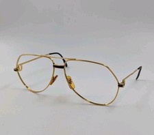 Montatura occhiali da vista Cartier Paris Vendome LAQUE vintage aviatore oro 62-16 140