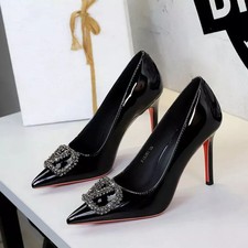 Decolte Nere Lucide Con Fibbia