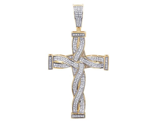 Ciondolo croce diamantata
