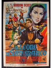 manifesto IL LEONE DI SAN MARCO gordon scott canale bettoia battaglia A269