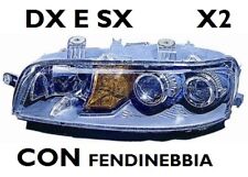 COPPIA FARI FANALE ANTERIORE DX SX FIAT PUNTO 00 01> FINO 2003 C/FENDINEBBIA H7