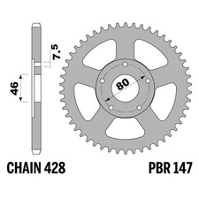 Corona PBR Z52 denti passo 428