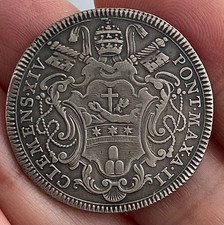 Testone Clemente XIV Anno II