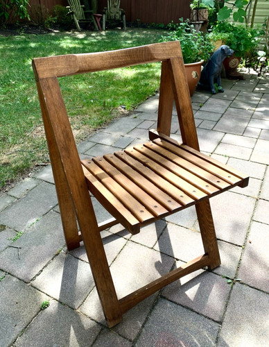 Sedia pieghevole vintage mcm - pieghevole,