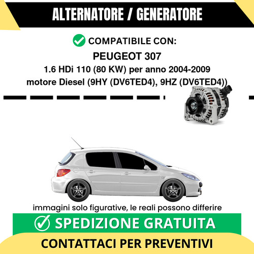 Alternatore peugeot 307 - alternatore,