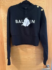 FELPA BALMAIN CROPPED LOGO
