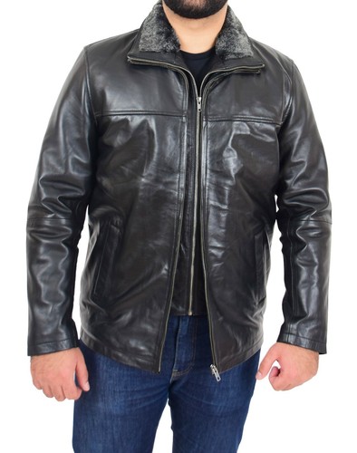 Giacca uomo pelle nappa - , nera
