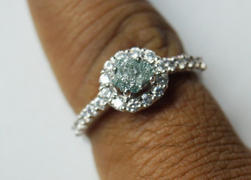 Anello con diamanti - , blu