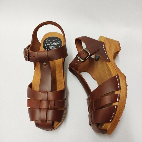 Zoccoli pelle marrone - pelle, i