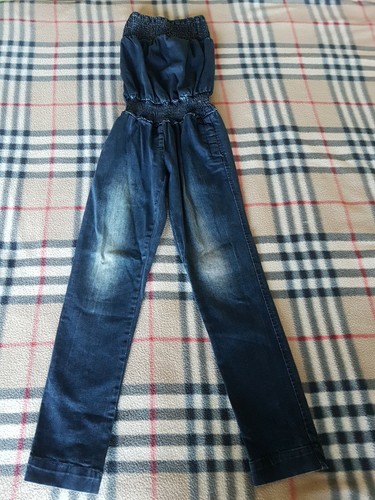 Tuta jeans con top senza