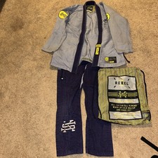 colore raro! ATLETA SCRAMBLE Gi kimono e pantaloni taglia A2L, grigio/blu BJJ MMA JUDO