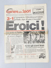 ORIGINALE CORRIERE DELLO SPORT 12 LUGLIO 1982 ITALIA WORLD CHAMPION PAOLO ROSSI