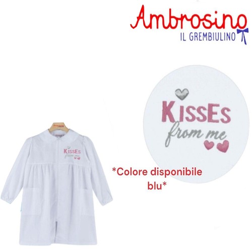Grembiule scuola blu con zip