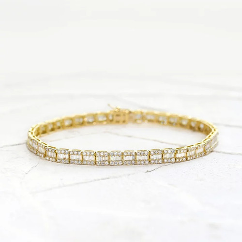 Bracciale tennis diamanti - tennis, 3ct+