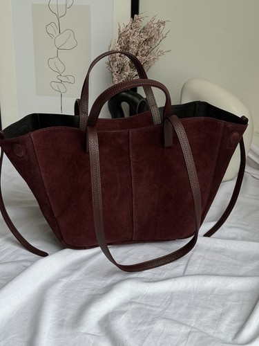 Borsa pelle scamosciata - in,
