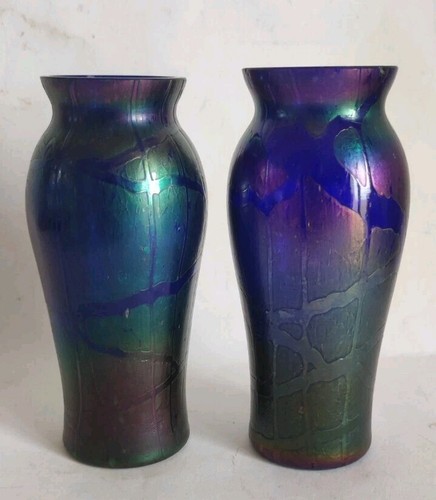 Vases irisé bleu - 2,