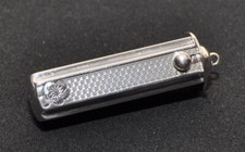 Porta rossetto ciondolo argento 900 con incisioni anni 40 Cecoslovacchia