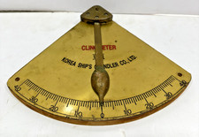Clinometro Nave Professionale Indicatore Legno Ottone Marino Vintage Angolo Fast