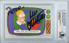 Carta Dan Castellaneta Homer firmata Topps Simpsons #57 Beckett autentica automatica BAS