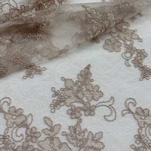 Tessuto tulle ricamato giada - ricamato,