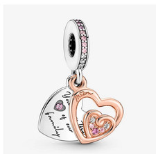Pandora 781020c01 Charm Pendente Cuori Intrecciati e Famiglia