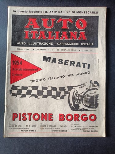 Auto italiana 1 1954 - italiana, 30/1/1954