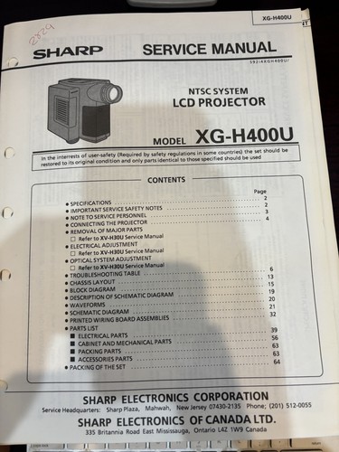 Orig sharp h400u xgh400u - sharp,