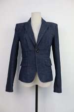 DSQUARED2 GIACCA DONNA TG. 42 JACKET WOMAN ITALY VINTAGE CASUAL DENIM JEANS BLU