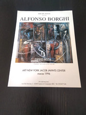 1995 ALFONSO BORGHI PITTORE MOSTRA A NEW YORK  VINTAGE AD PUBBLICITA
