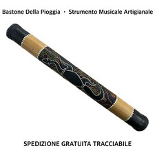 BASTONE DELLA PIOGGIA • Strumento Musicale Artigianale Figura Geco • Vintage •