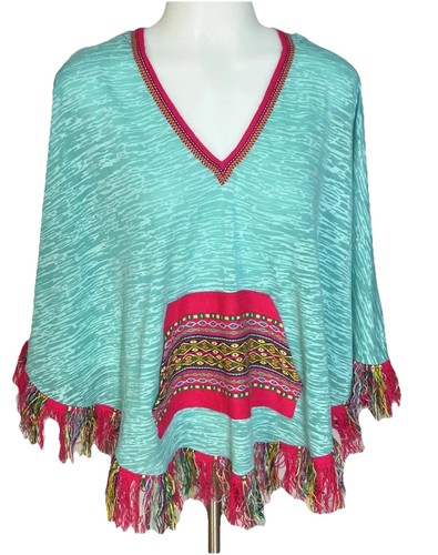 Poncho pitusa con frange - pitusa,