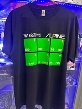 GLOW IN THE DARK Alpine 7618r Car Audio System Maglietta Uomo Nera XL