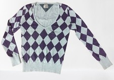 PULLOVER DONNA TOMMY HILFIGER MAGLIETTA SCOLLO A V  COTONE TG S