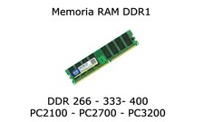 Memoria RAM DDR1 - 256 512 MB - Avro, Elixir, Kingston, Micron, Spectek, Vdata..