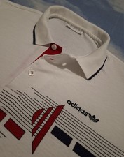 POLO-SHIRT vintage ADIDAS '80s IVAN LENDL Made  West Germany tg.56-L circa RARE 