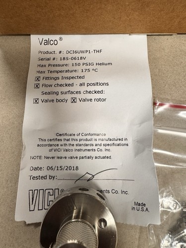 Vici valco dci6uwp1 thf port - valco,